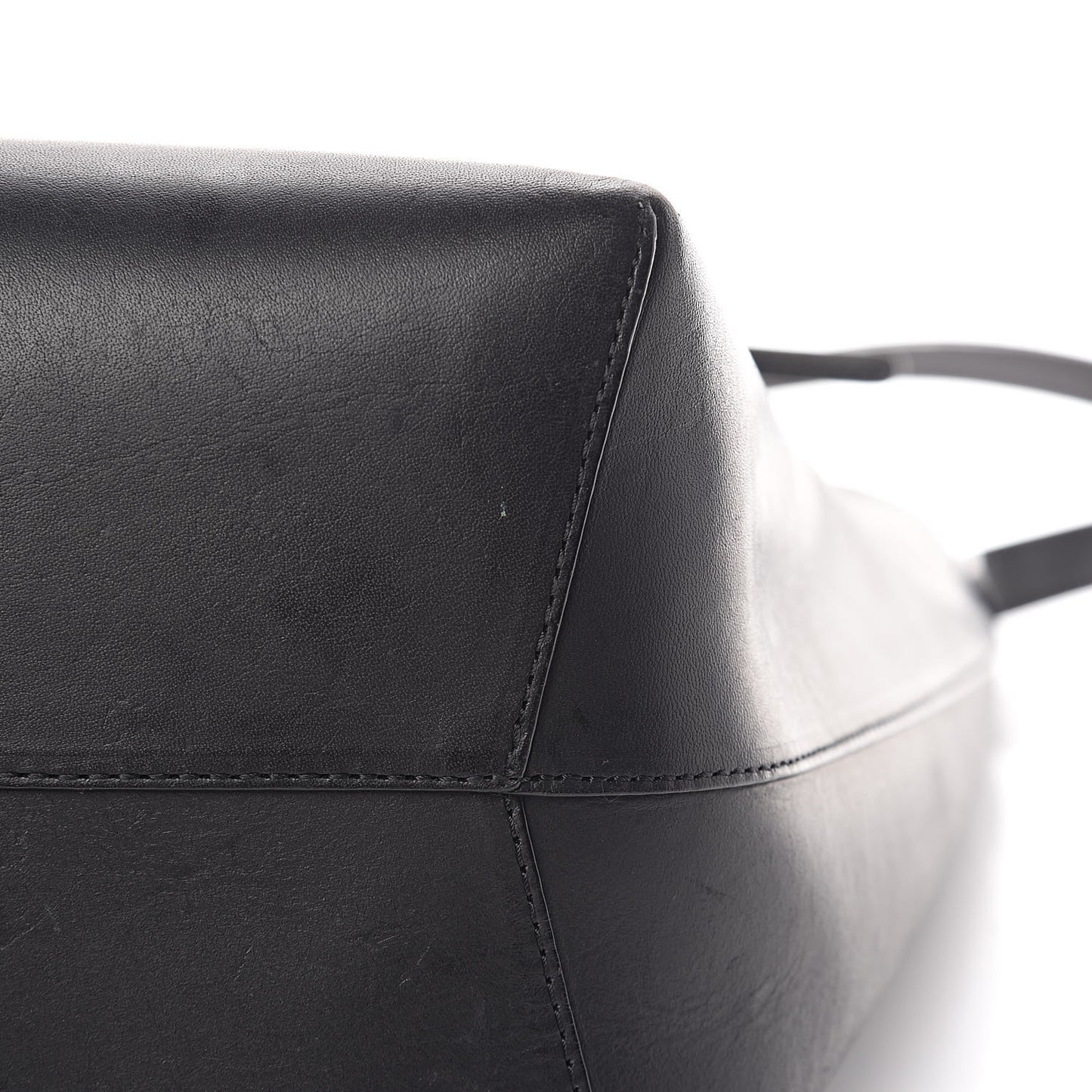 Vegetable Tanned Calfskin Bucket Bag Black Ballerina
