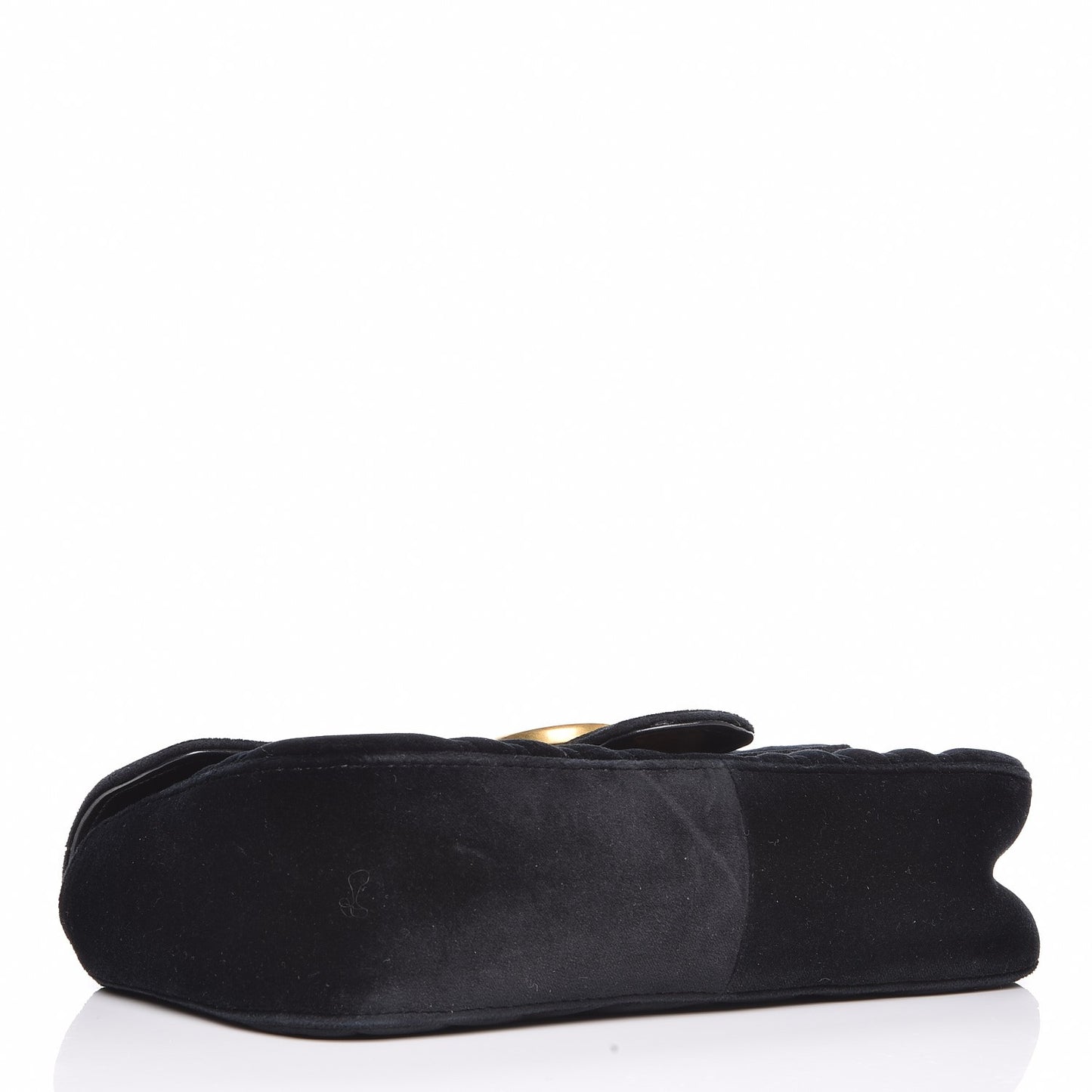 Velvet Matelasse Small GG Marmont Shoulder Bag Black