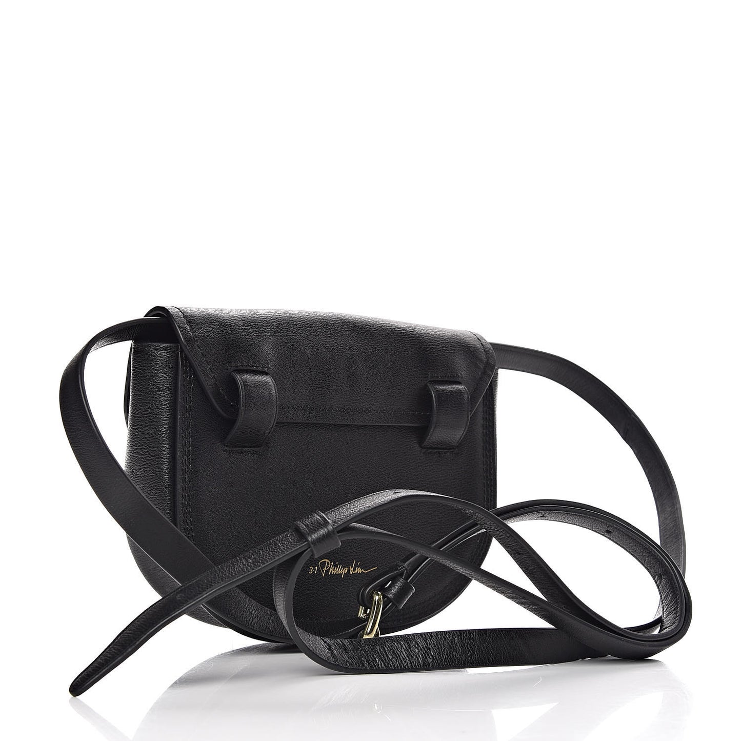 3.1 Calfskin Mini Pashli Saddle Belt Bag Black