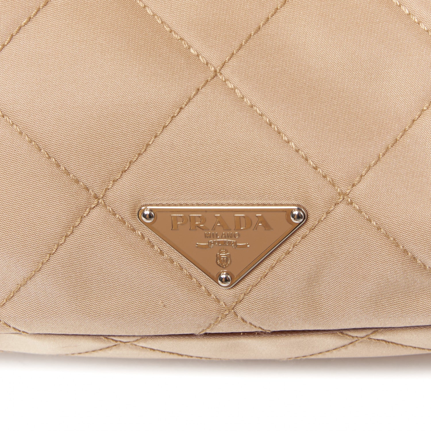 Prada Tessuto Nylon Saffiano Impunturato Messenger Cammello Brown 9 of 9