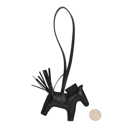 Hermes Milo Lambskin Grigri Rodeo Horse Bag Charm PM So Black 2 of 5