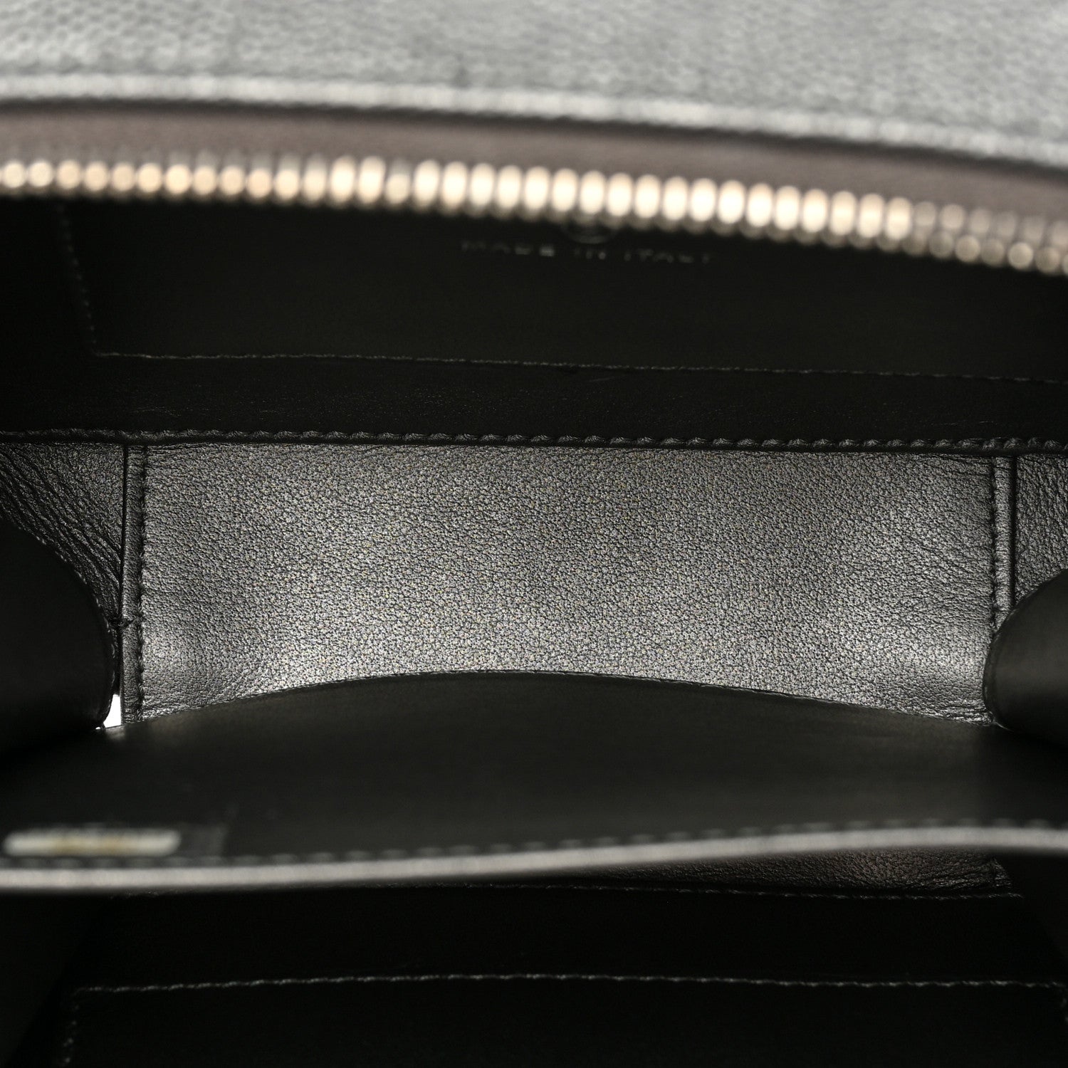 Chanel Metallic Caviar Quilted CC Filigree Vanity Clutch With Chain Dark Silver 6 of 9