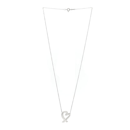 Tiffany Sterling Silver Paloma Picasso Loving Heart Pendant Necklace 3 of 4