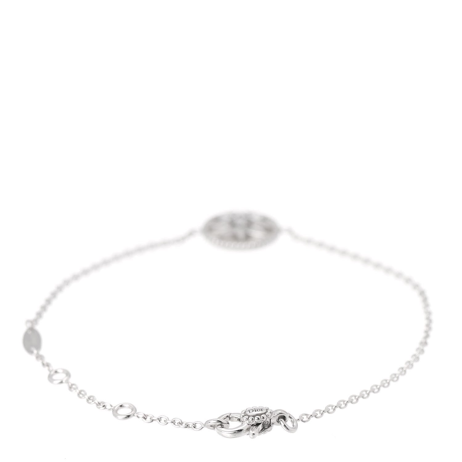 Christian Dior 18K White Gold Diamond Mother of Pearl Rose Des Vents Bracelet 3 of 7