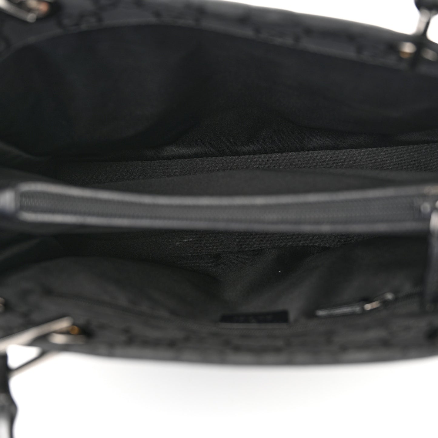 Nylon Monogram Bamboo Handle Bag Black
