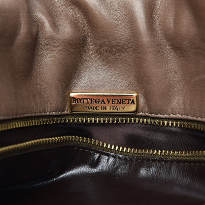 Bottega Veneta Nappa Intrecciato Flap Clutch Brown Taupe 6 of 8