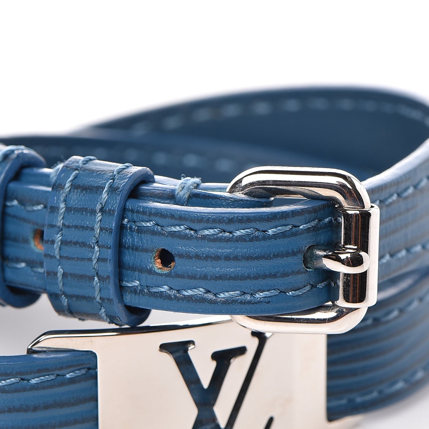 Epi Sign It Bracelet Cyan