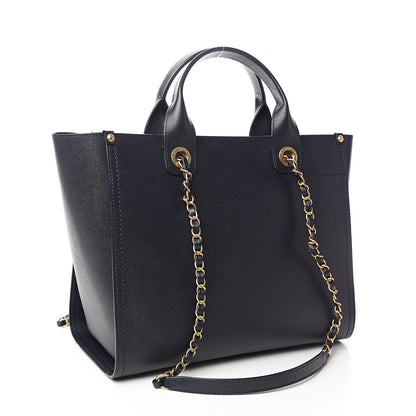 Chanel Caviar Small Studded Deauville Tote Blue 2 of 10