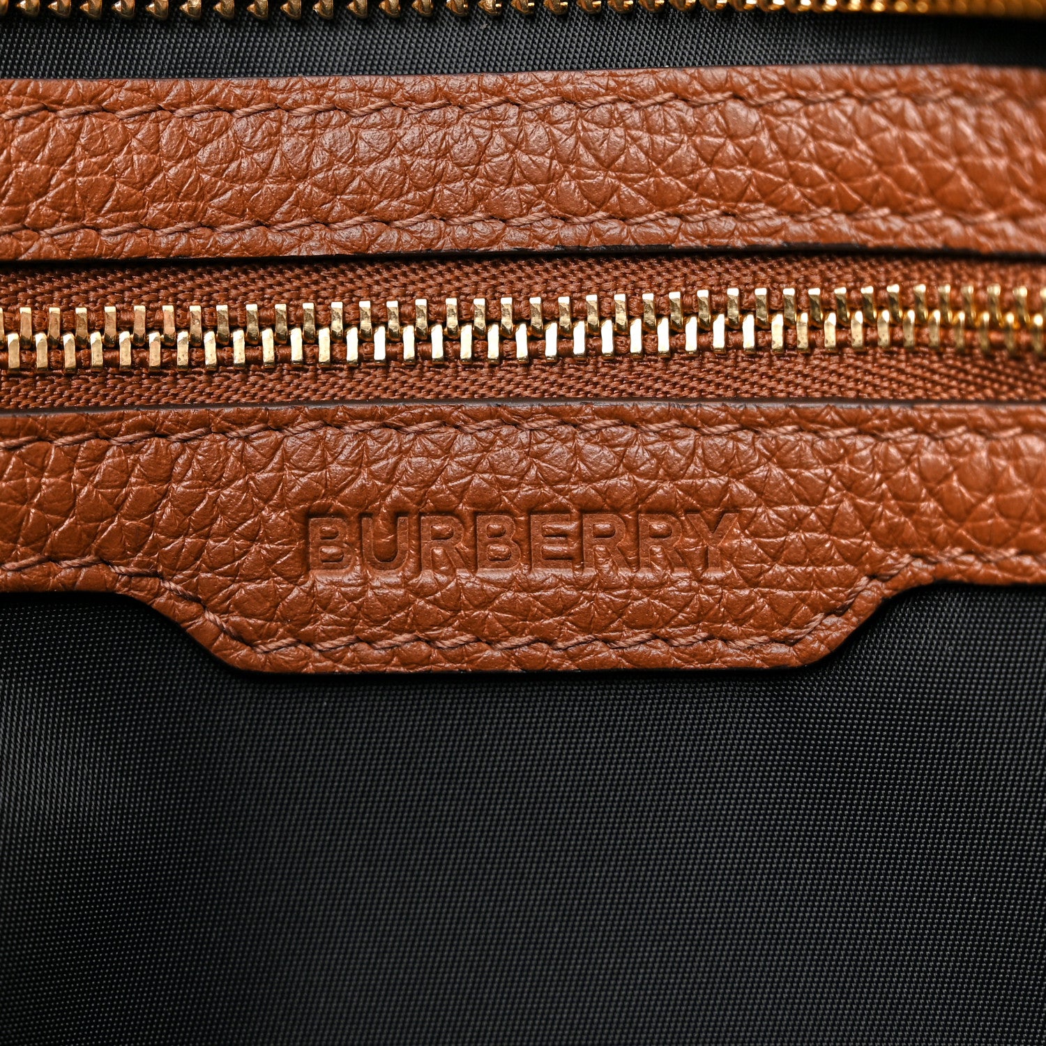 Burberry Calfskin Logo Embossed Medium Ardwell Tote Tan 6 of 11