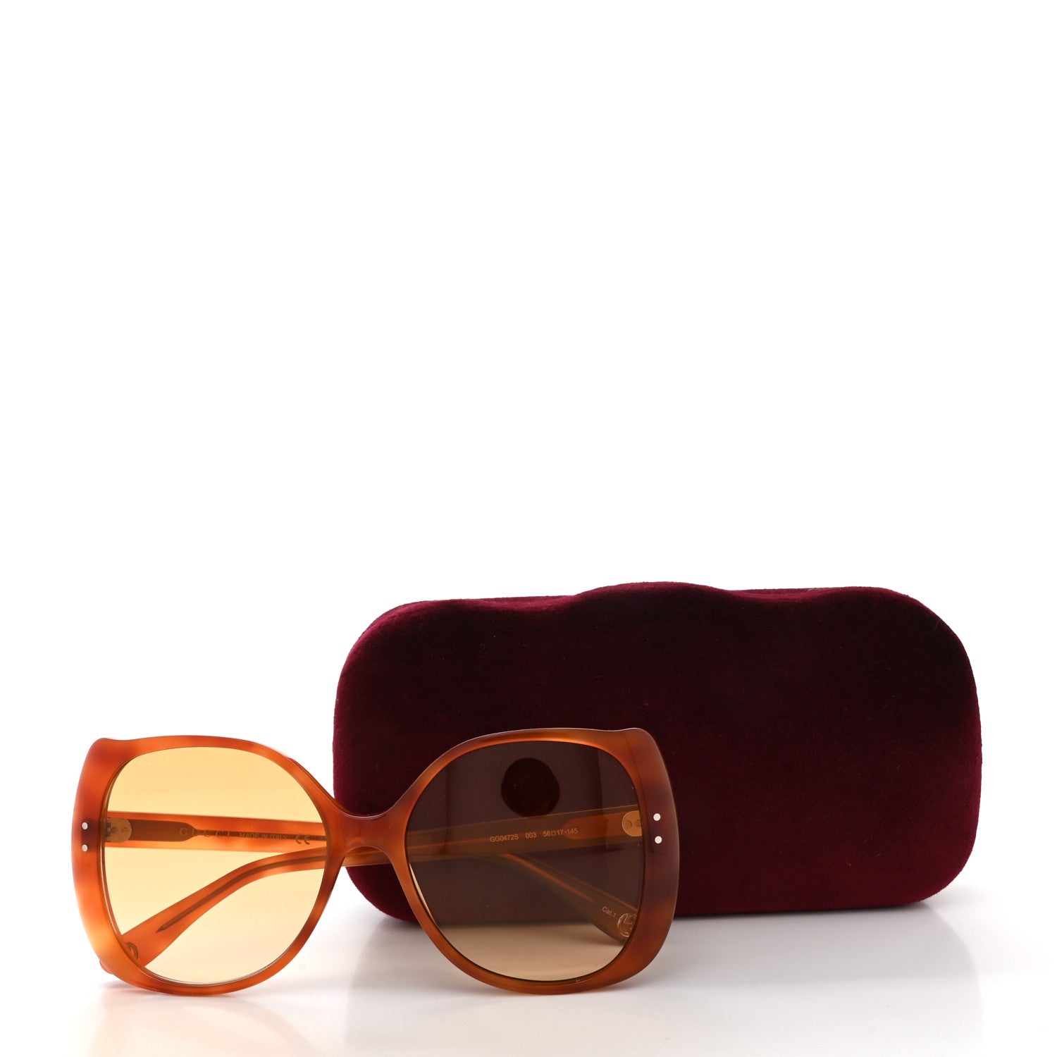 Gucci Acetate Sunglasses GG0472S Havana Orange 8 of 8