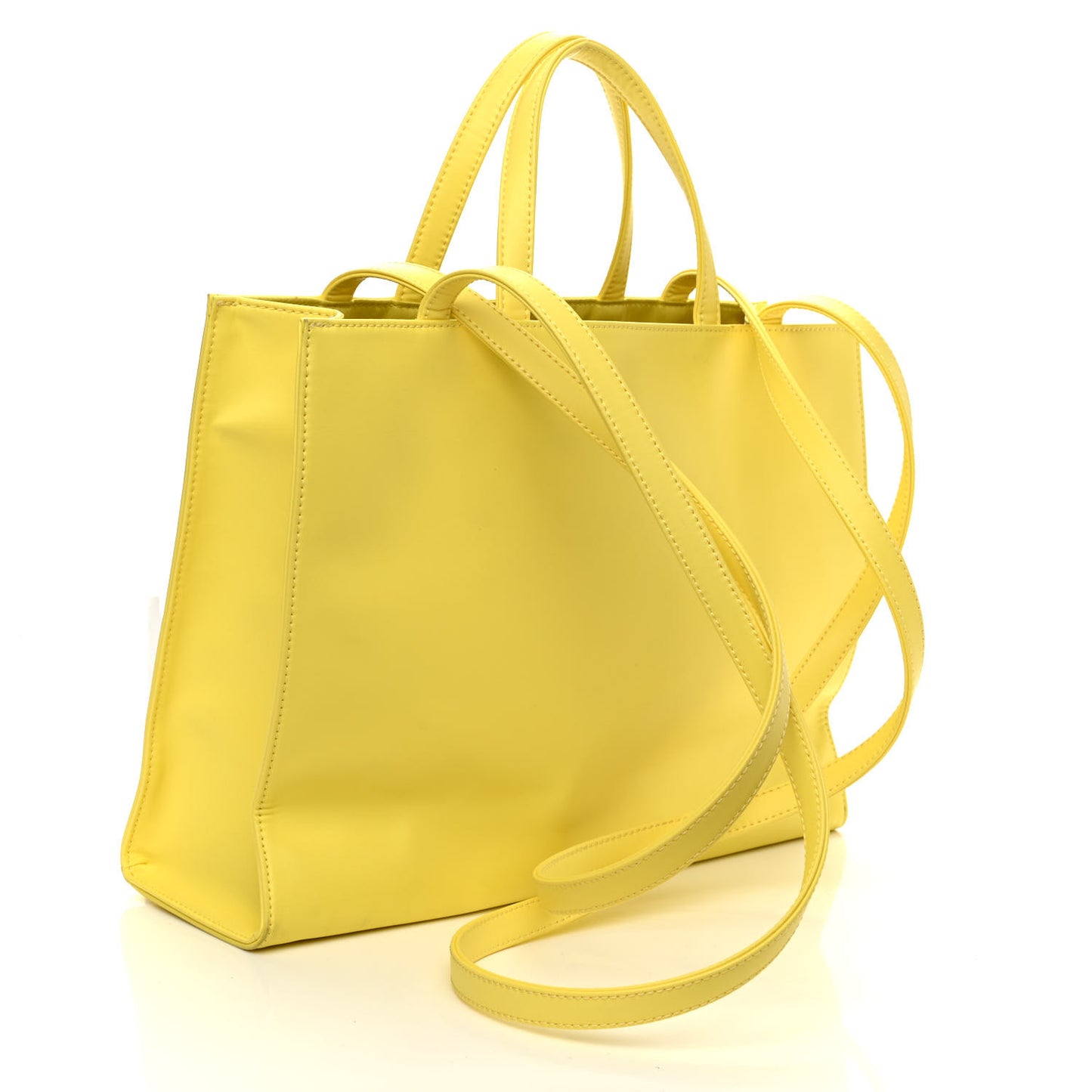 Vegan Leather Medium Shopping Bag Margarine