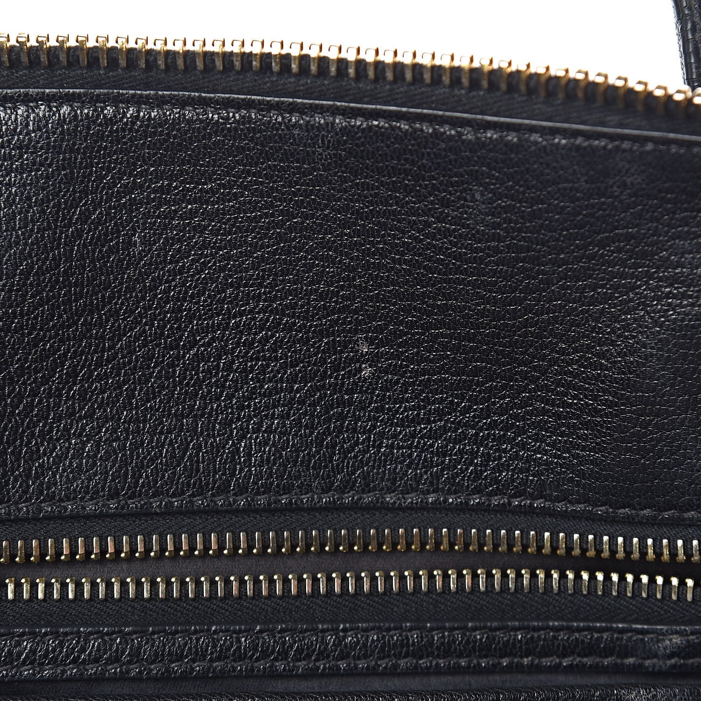 Goatskin Madras Zip Tote Black