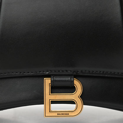 Balenciaga Shiny Box Calfskin Small Hourglass Top Handle Bag Black 8 of 12