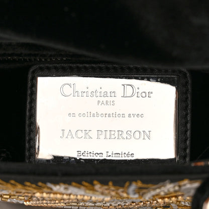 Christian Dior Velvet Embellished Jack Pierson Art Mini Lady Dior Gold Black Multicolor 6 of 12