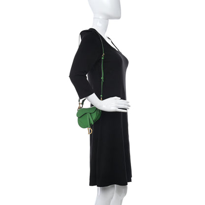 Christian Dior Goatskin Micro Saddle Bag Green 3 of 19