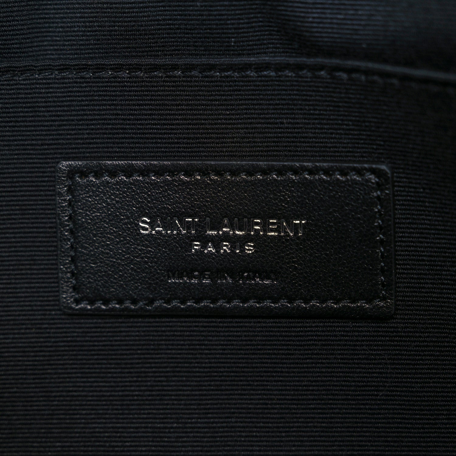 Saint Laurent Calfskin Matelasse Chevron Monogram Document Holder Black 6 of 9