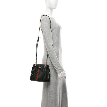 Gucci Textured Calfskin Web Small Ophidia Tote Bag Black 2 of 11