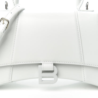 Balenciaga Shiny Box Calfskin Tonal B Small Hourglass Top Handle Bag White 11 of 11