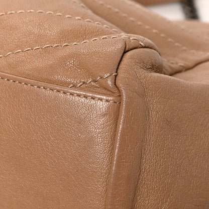 Saint Laurent Pebbled Lambskin Chevron Monogram Large Nolita Beige 12 of 15