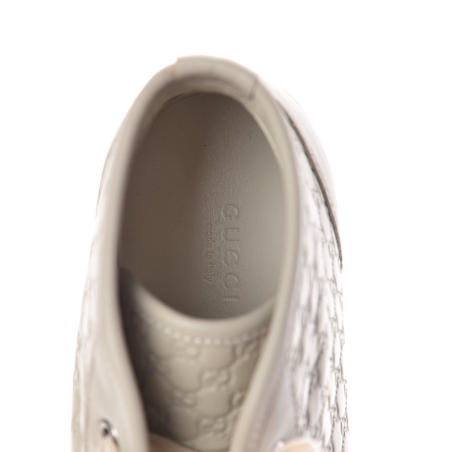 Gucci Microguccissima Womens High Top Sneakers 40 Off White 5 of 7