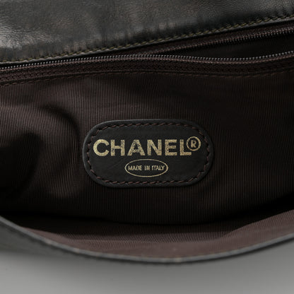 Chanel Lambskin Logo Messenger Dark Brown 6 of 11