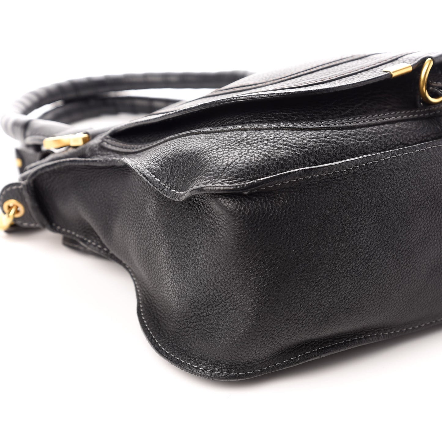 Calfskin Medium Marcie Satchel Black