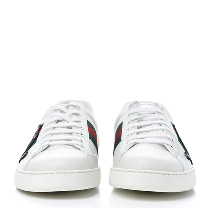 Gucci Calfskin Ayers Kingsnake Embroidered Mens Ace Sneakers 11 Green Red 2 of 9