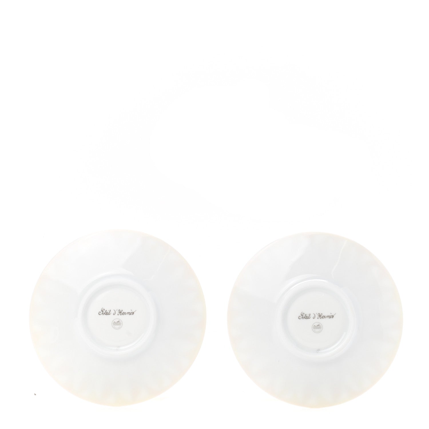 Hermes Porcelain Soleil d'Hermes Coffee Cup and Saucer Set Of 2 5 of 10