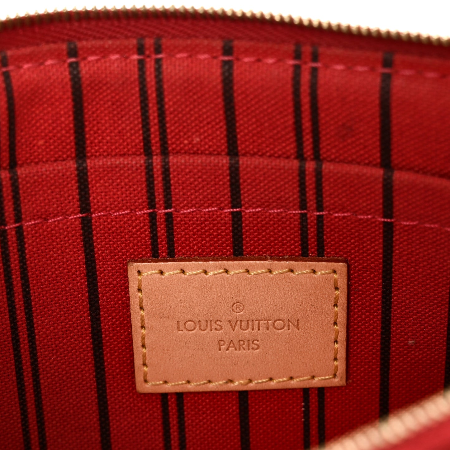 Monogram Neverfull MM GM Pochette Cherry