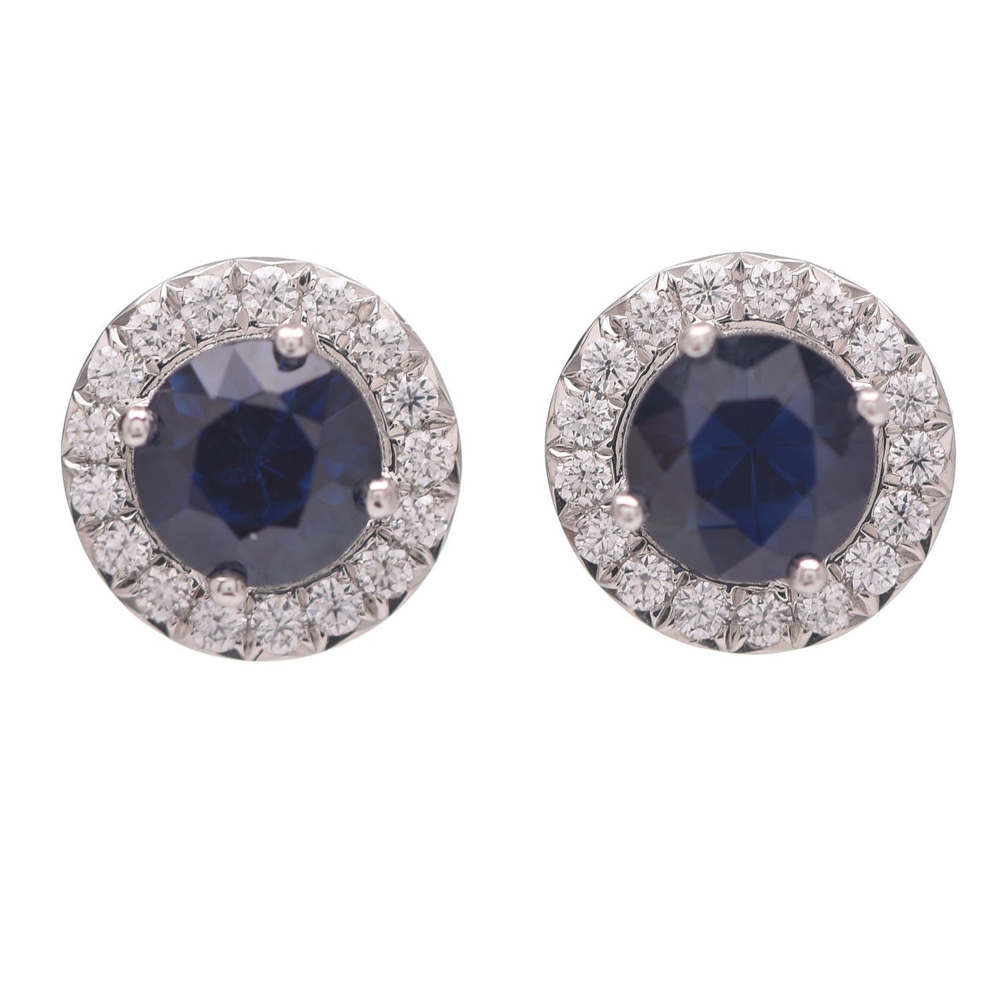 Platinum Diamond Sapphire Soleste Earrings