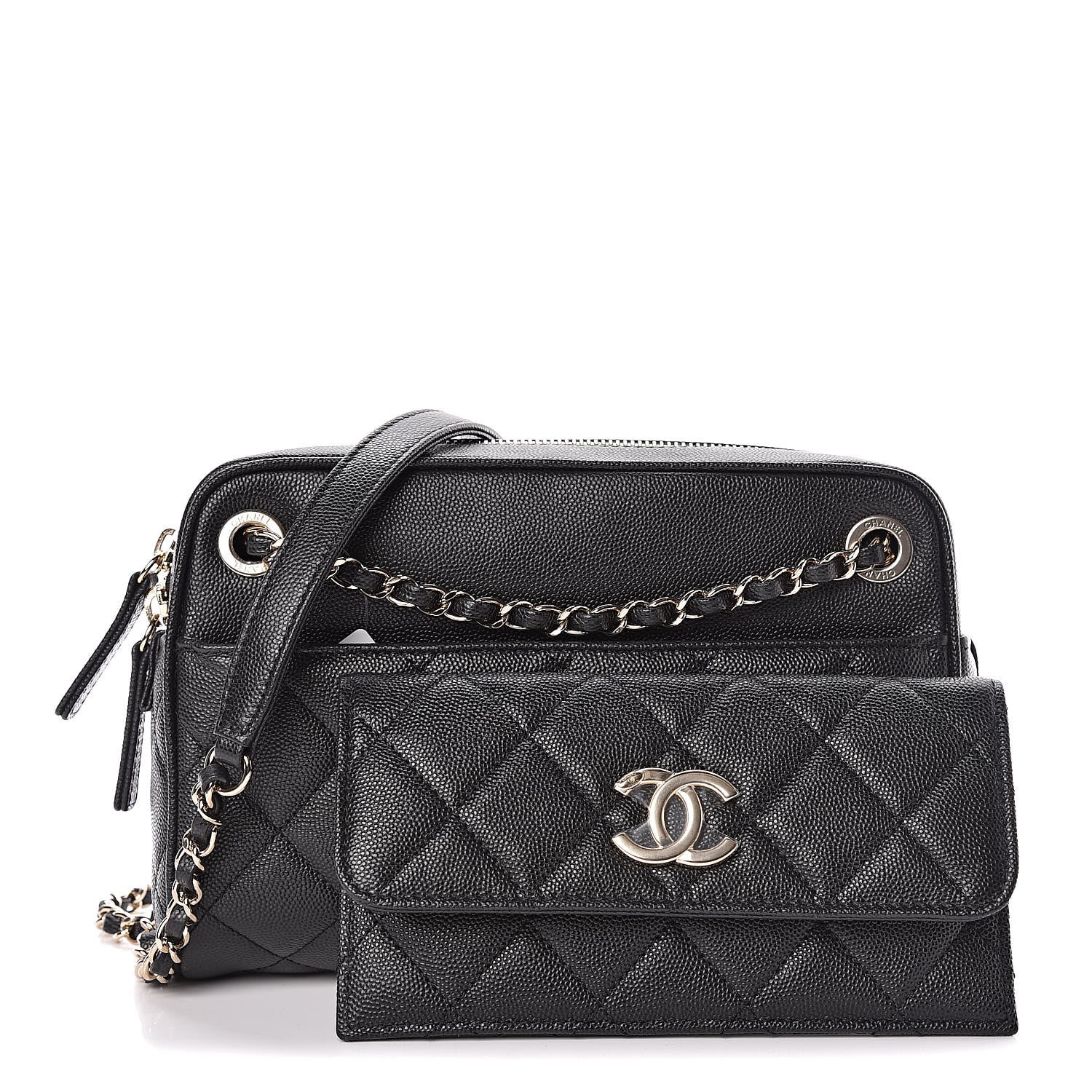 Chanel Caviar Quilted Small In & Out Camera Case Black 1 of 11