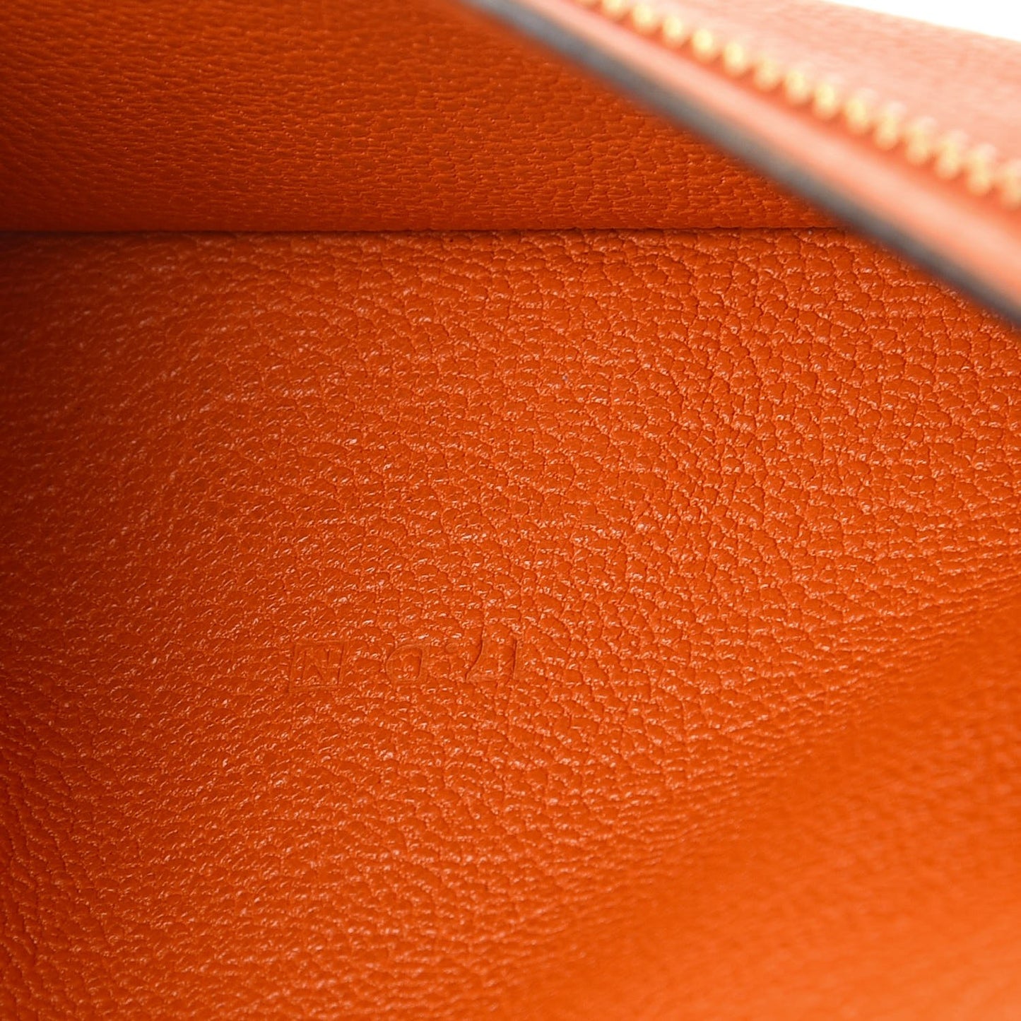 Chevre Mysore Bearn Gusset Wallet Orange