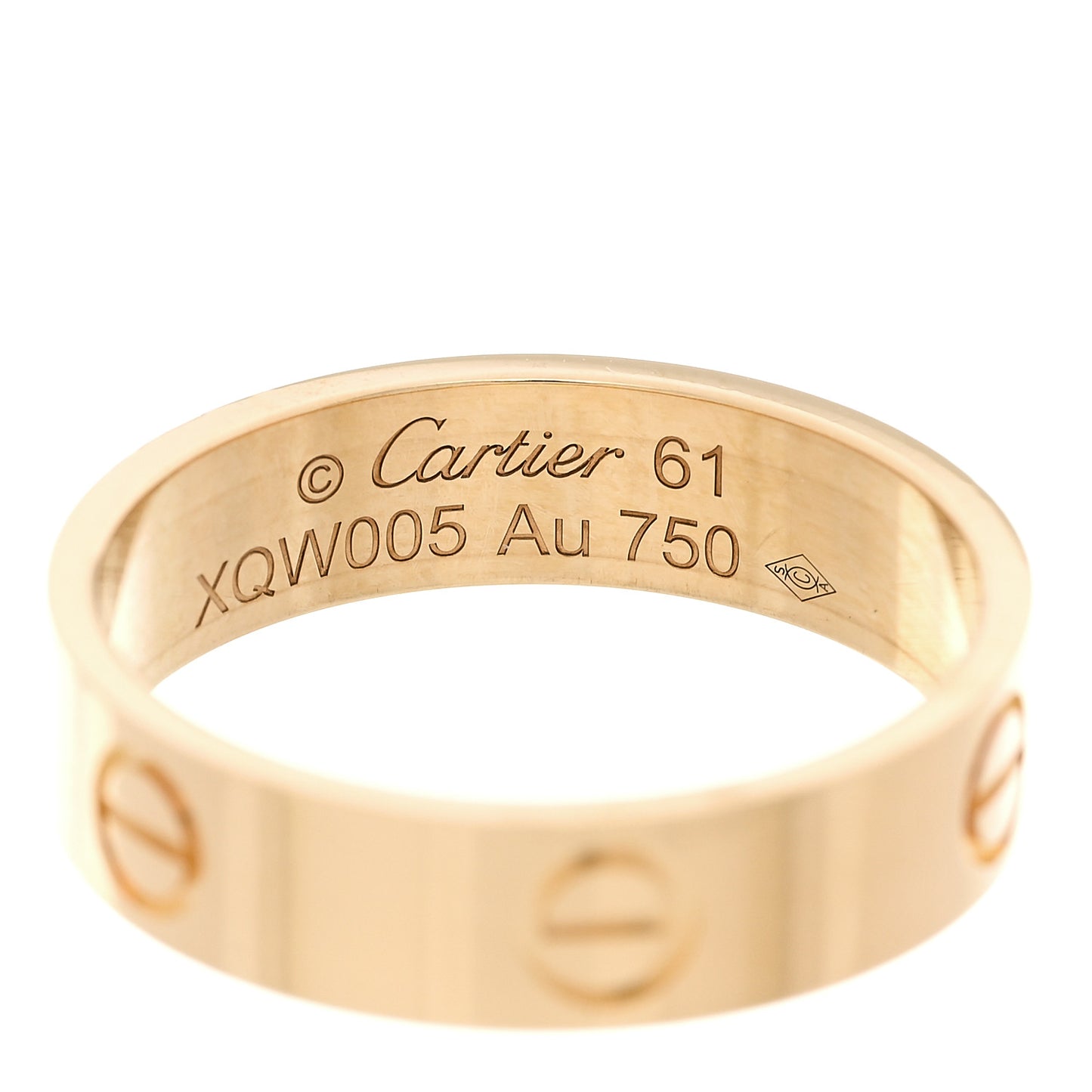 18K Yellow Gold 5.5mm LOVE Ring 61 9.75