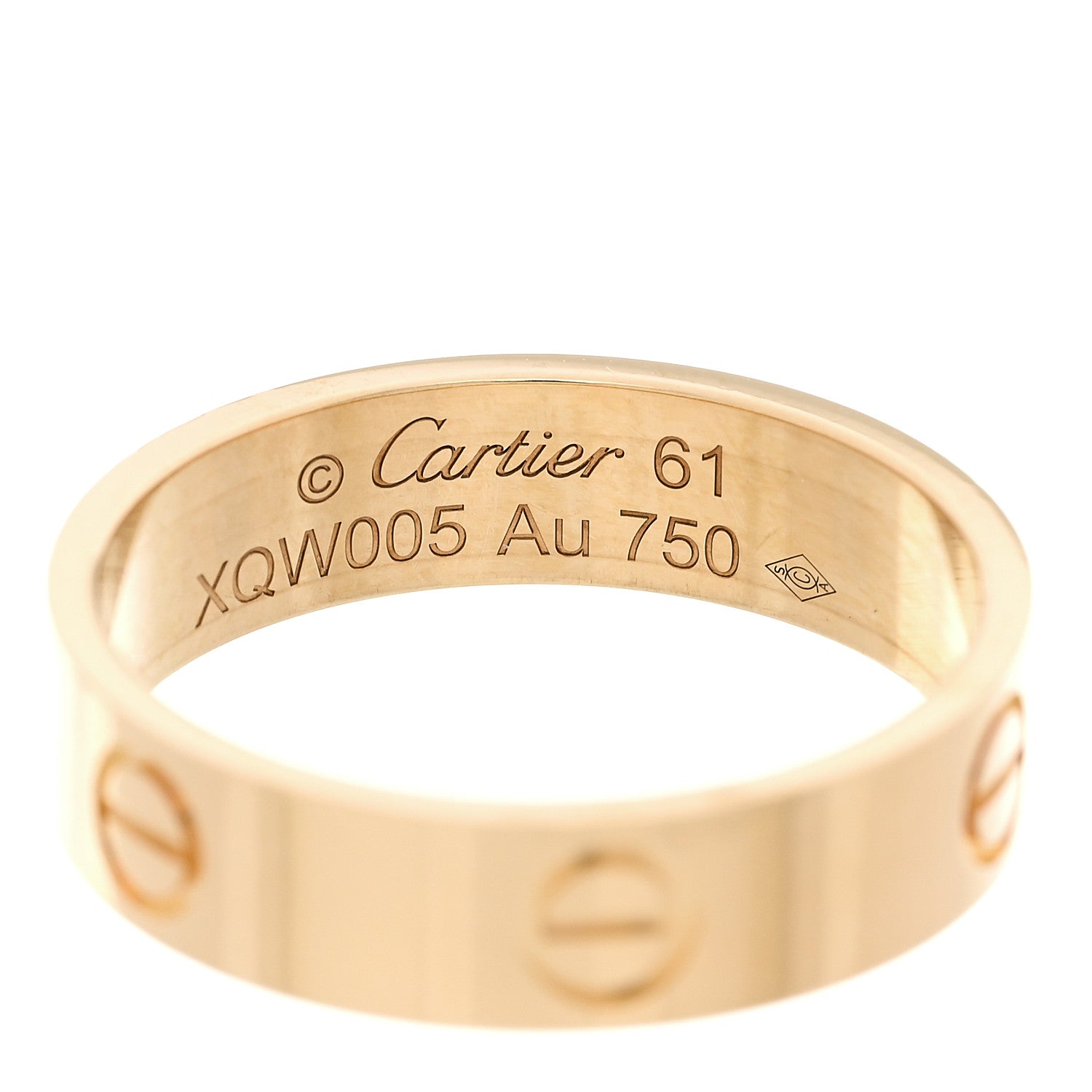 Cartier 18K Yellow Gold 5.5mm LOVE Ring 61 9.75 4 of 5