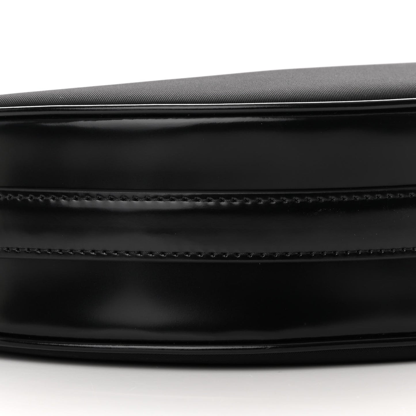 Re-Nylon Spazzolato Small Arque Shoulder Bag Black