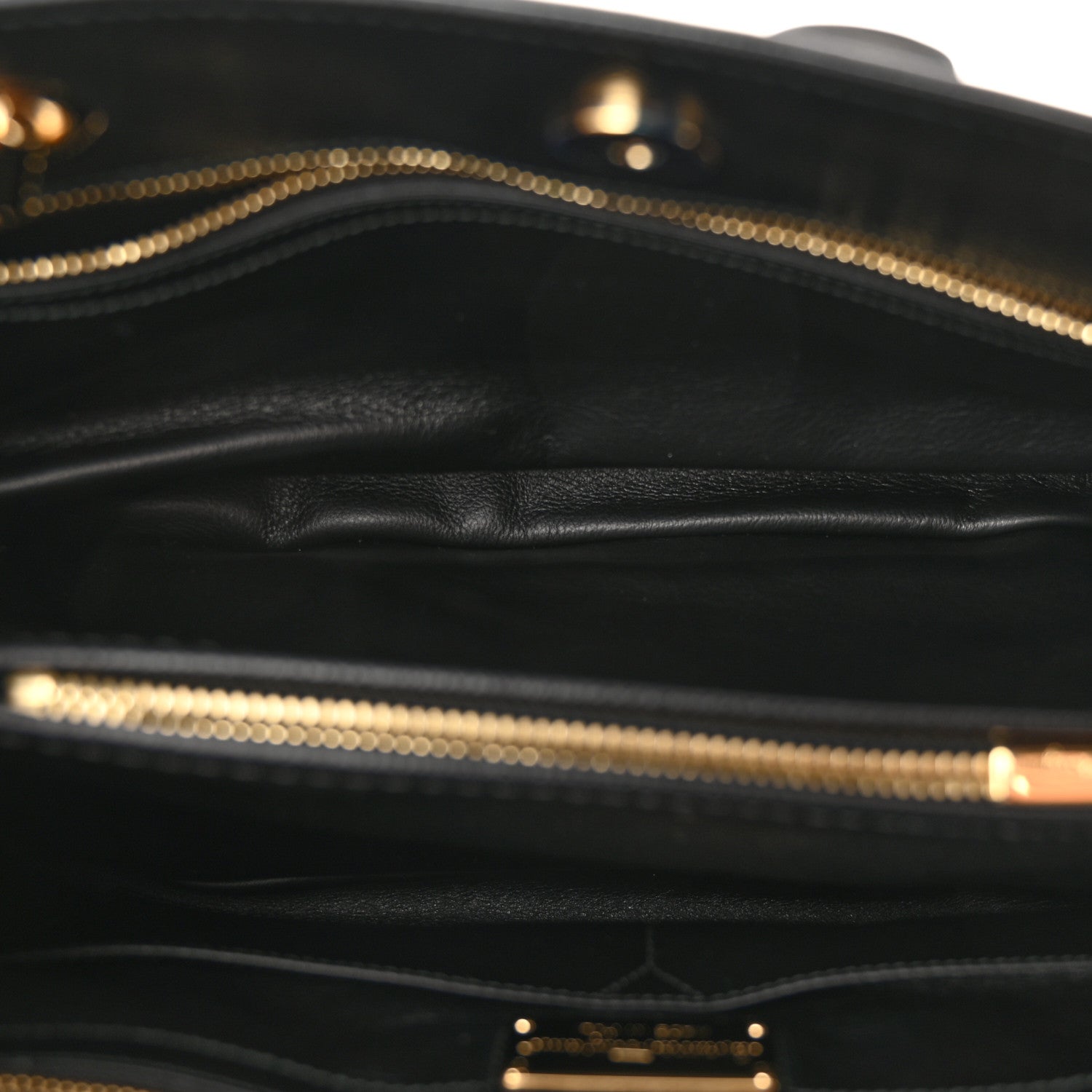 Salvatore Ferragamo Hammered Calfskin Vara Bow Chain Tote Black 5 of 9