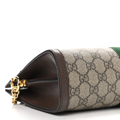 Gucci GG Supreme Monogram Web Small Ophidia Chain Shoulder Bag Brown 10 of 11