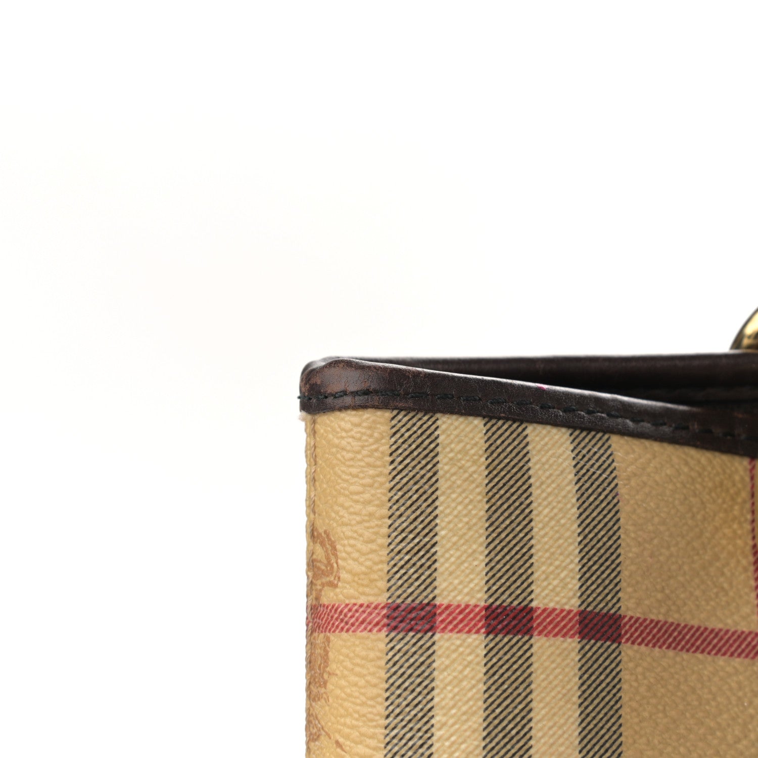 Burberry Haymarket Check Small Onslow Tote Chocolate 21 of 21