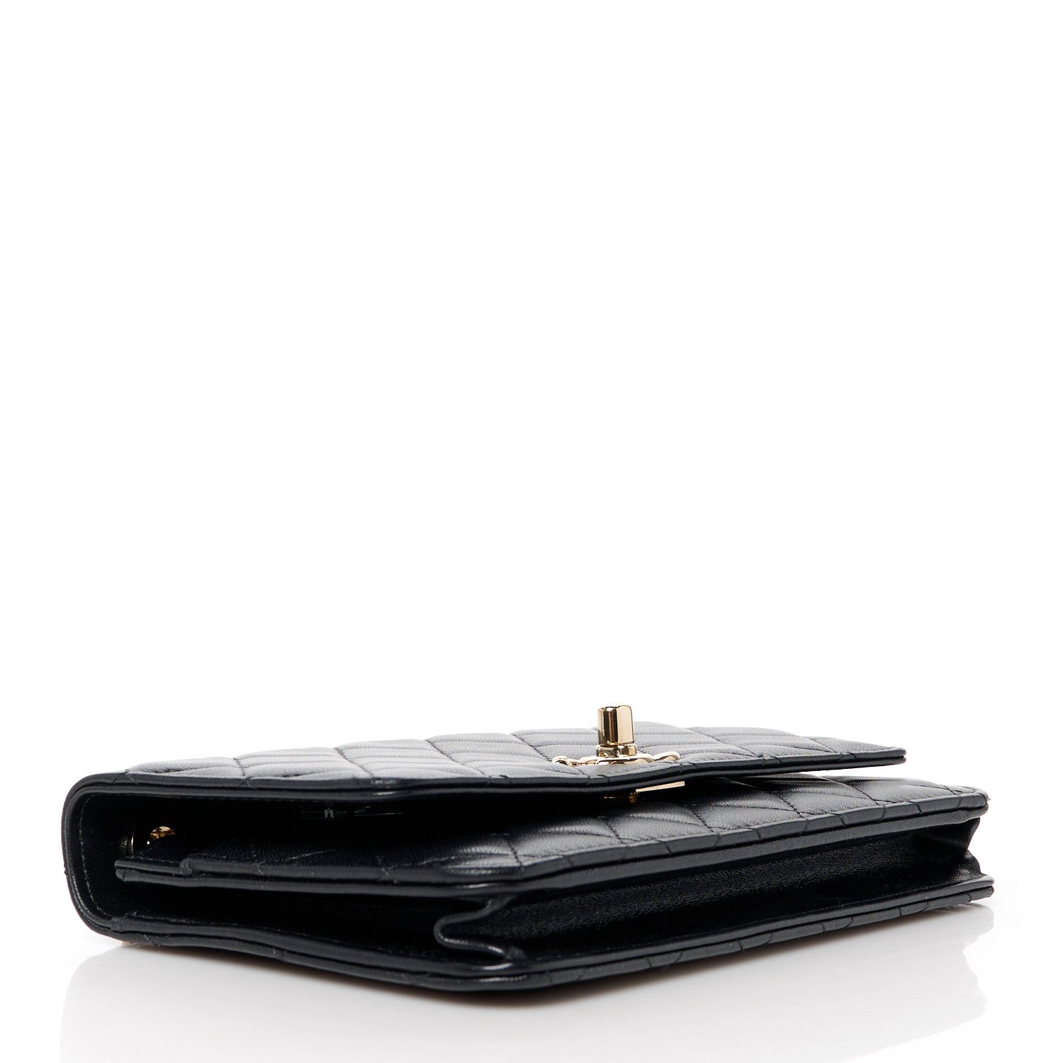 Chanel Lambskin Quilted Trendy CC Wallet On Chain WOC Black 4 of 13