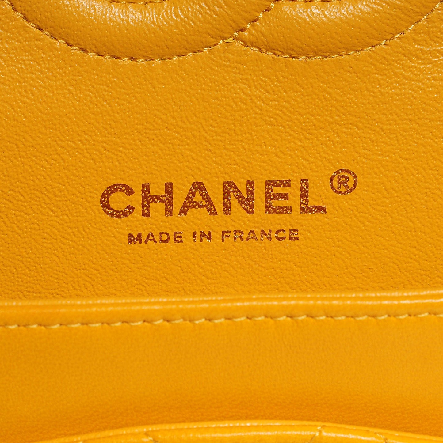 Lambskin Medium Double Flap Yellow