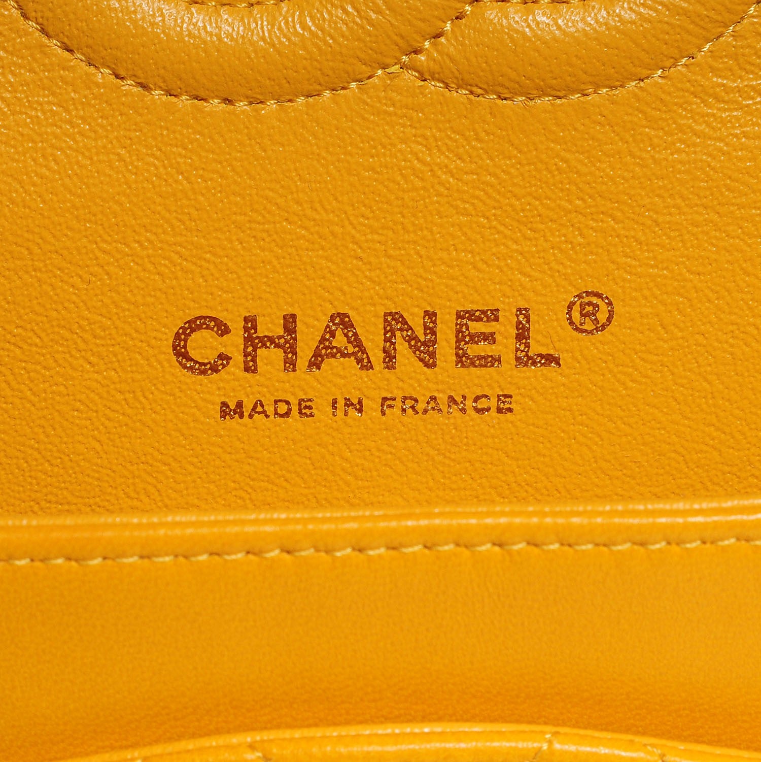 Chanel Lambskin Medium Double Flap Yellow 6 of 9