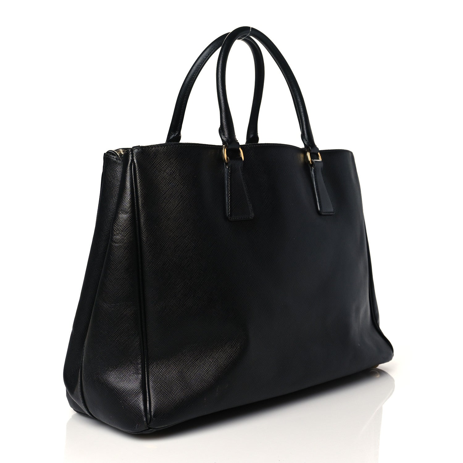 Prada Saffiano Medium Galleria Double Zip Tote Black 2 of 9