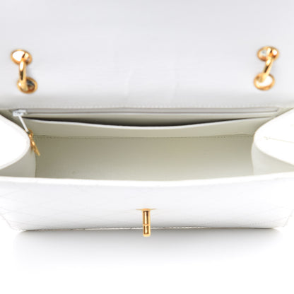 Chanel Caviar Stitched Flap Shoulder Bag White 5 of 14