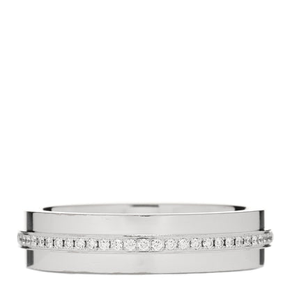 Tiffany 18K White Gold Diamond Narrow T Two Ring 49 5 3 of 5