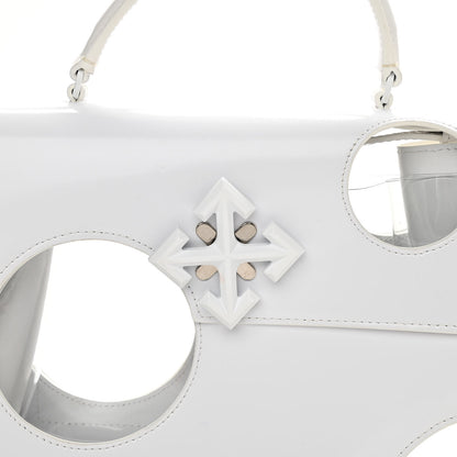 Off-White Calfskin Jitney 2.8 Meteor Shower Top Handle Bag White 8 of 12