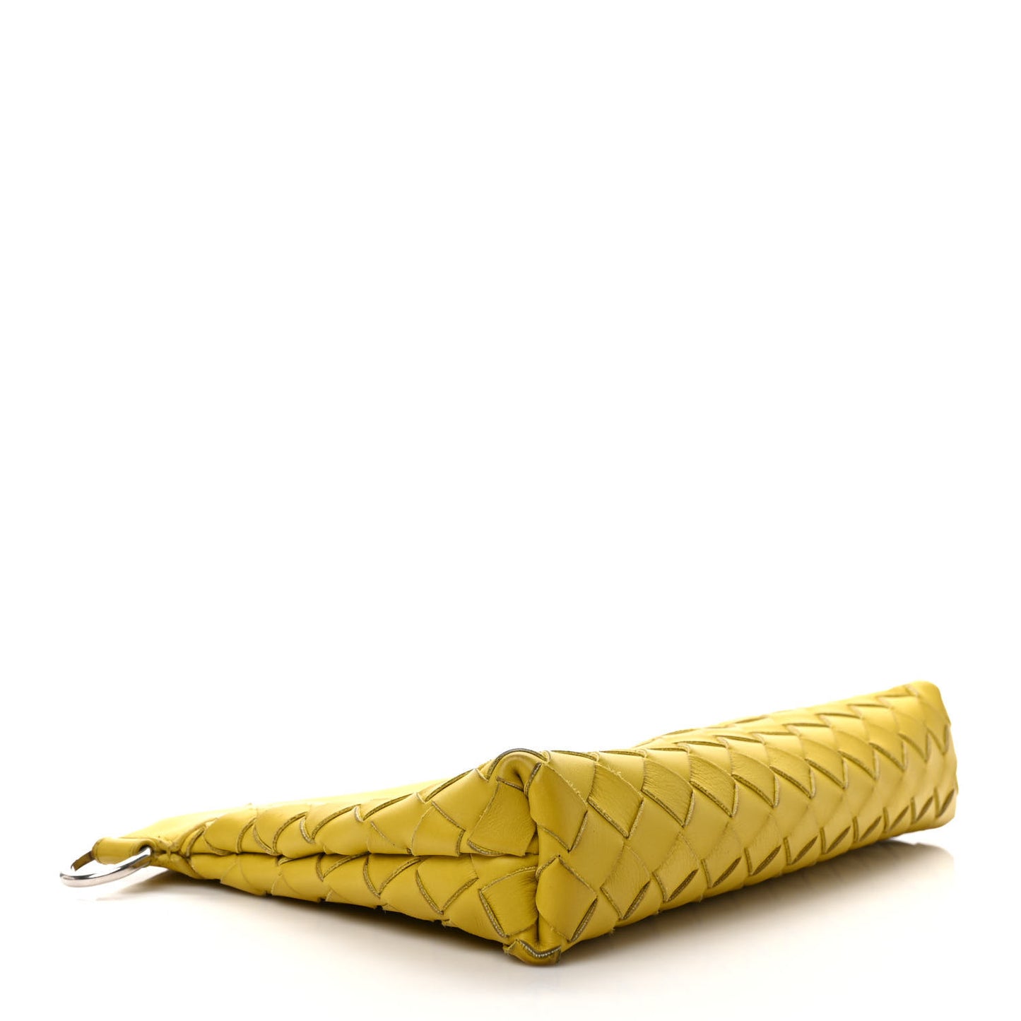 Nappa Intrecciato Flat Zip Pouch Buttercup