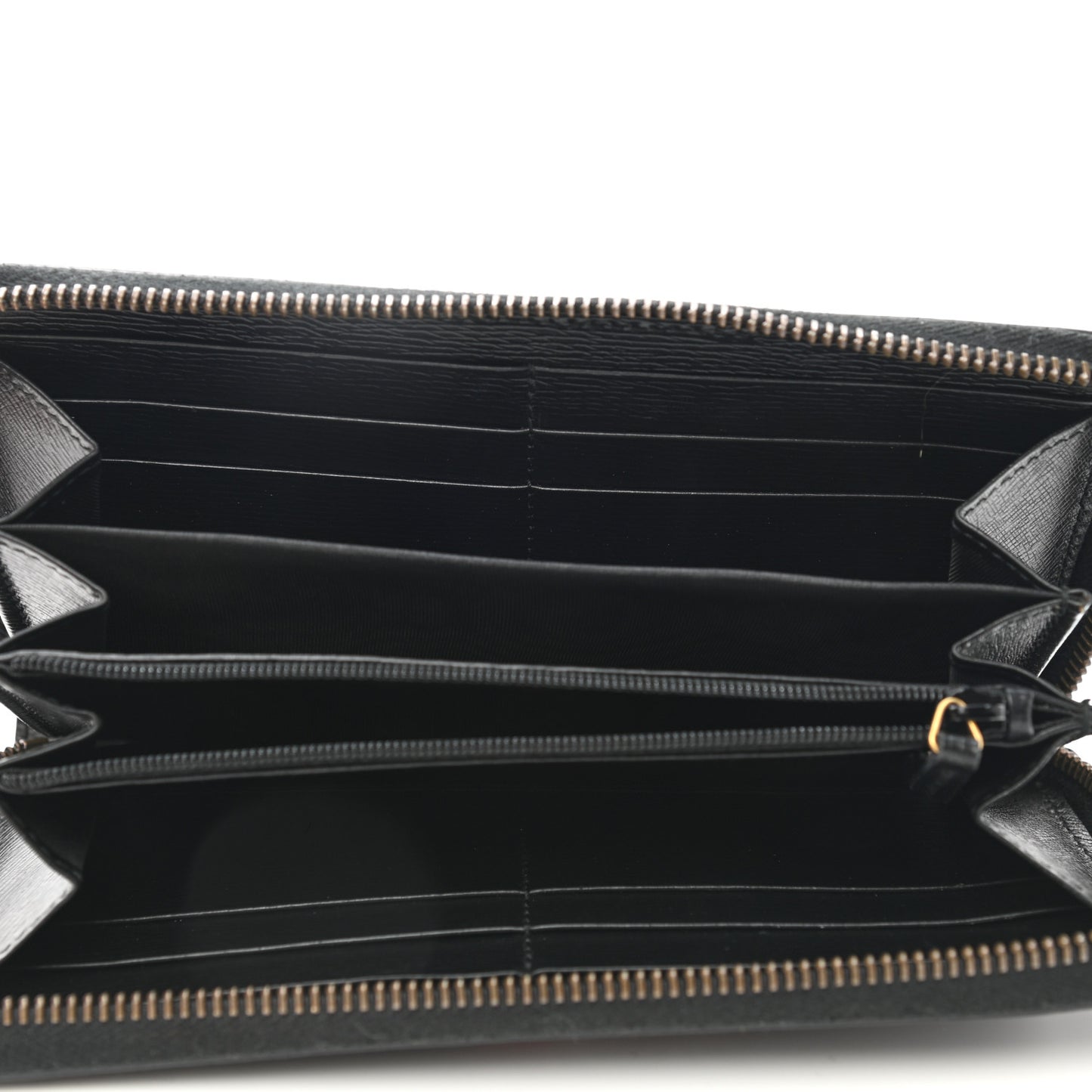 Calfskin Kingsnake Zip Around Wallet Black