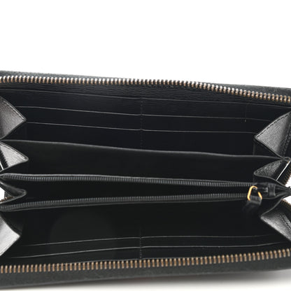 Gucci Calfskin Kingsnake Zip Around Wallet Black 5 of 9