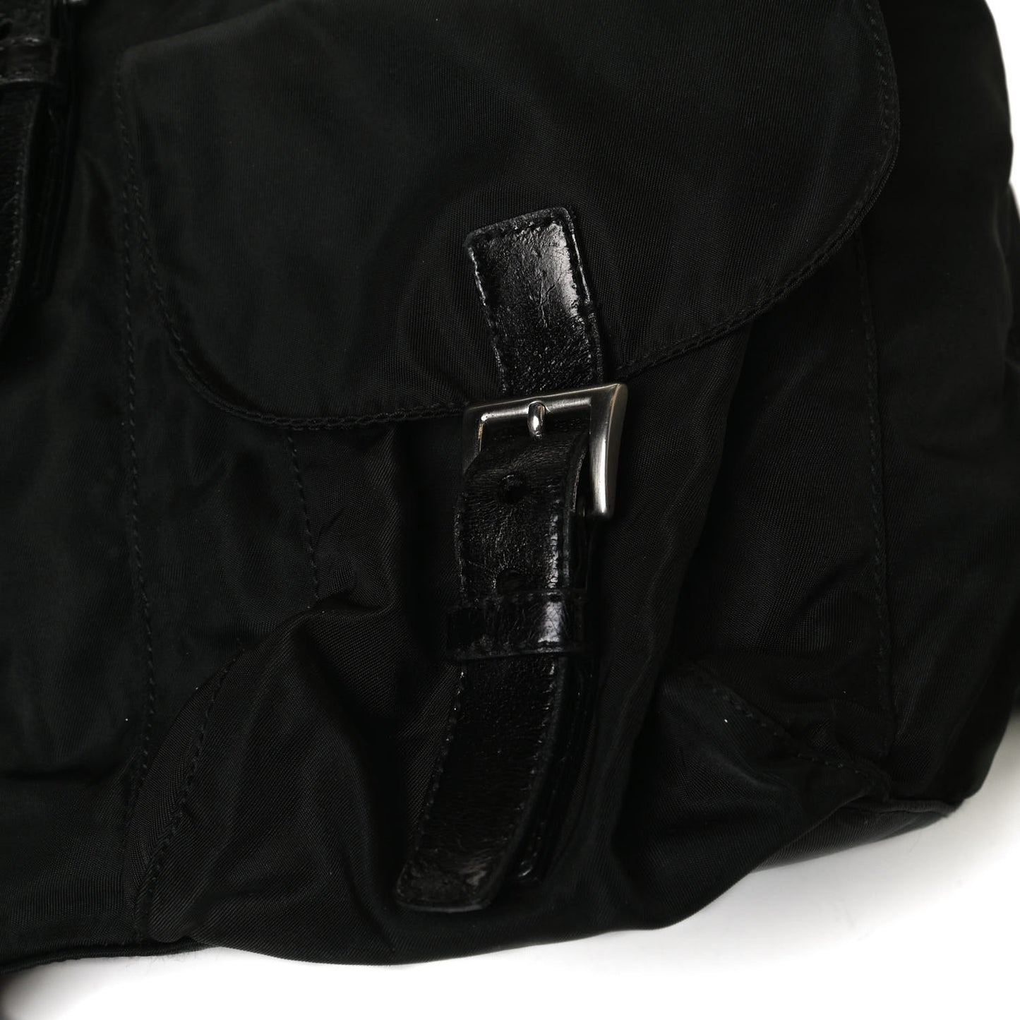 Tessuto Nylon Saffiano Medium Backpack Black
