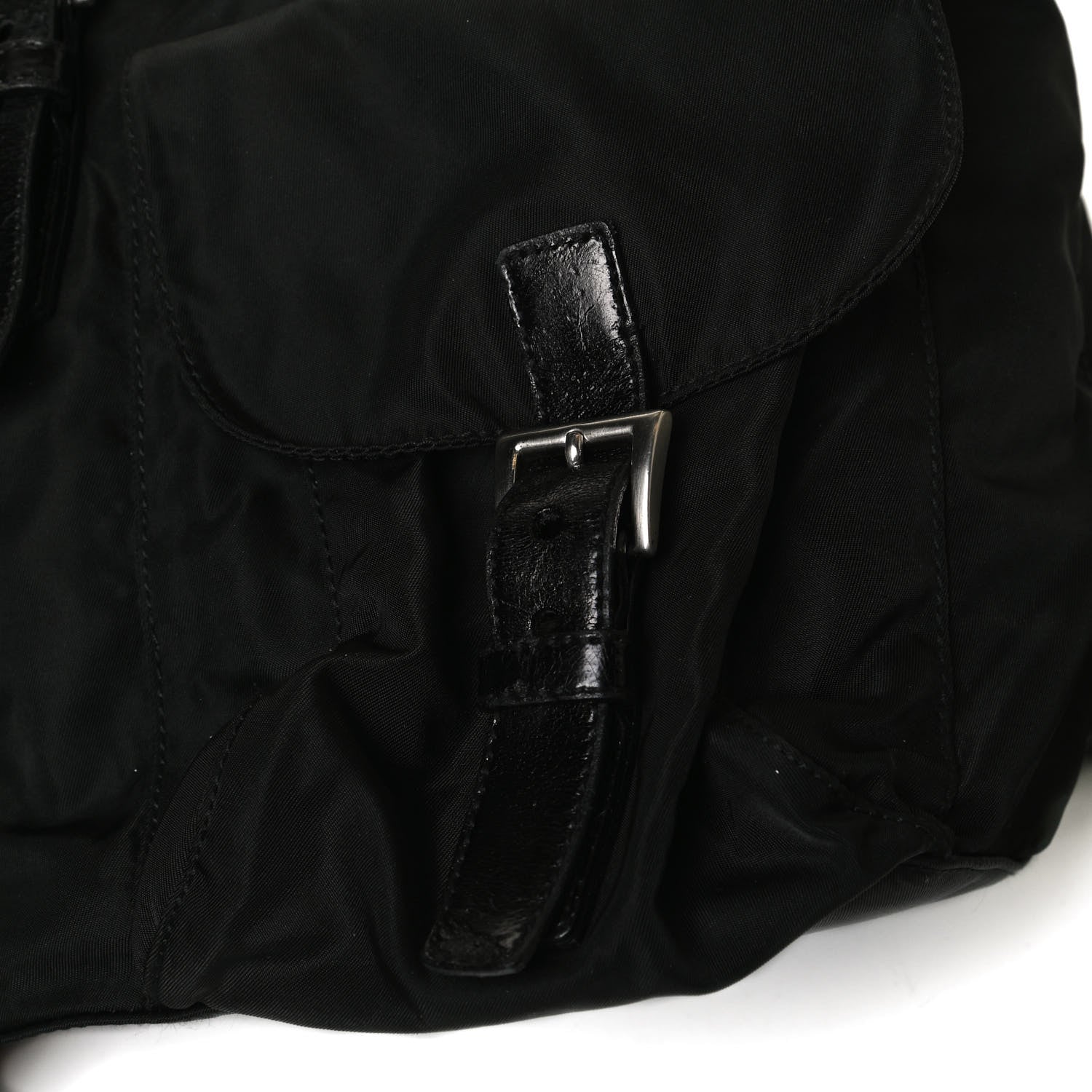 Prada Tessuto Nylon Saffiano Medium Backpack Black 13 of 17